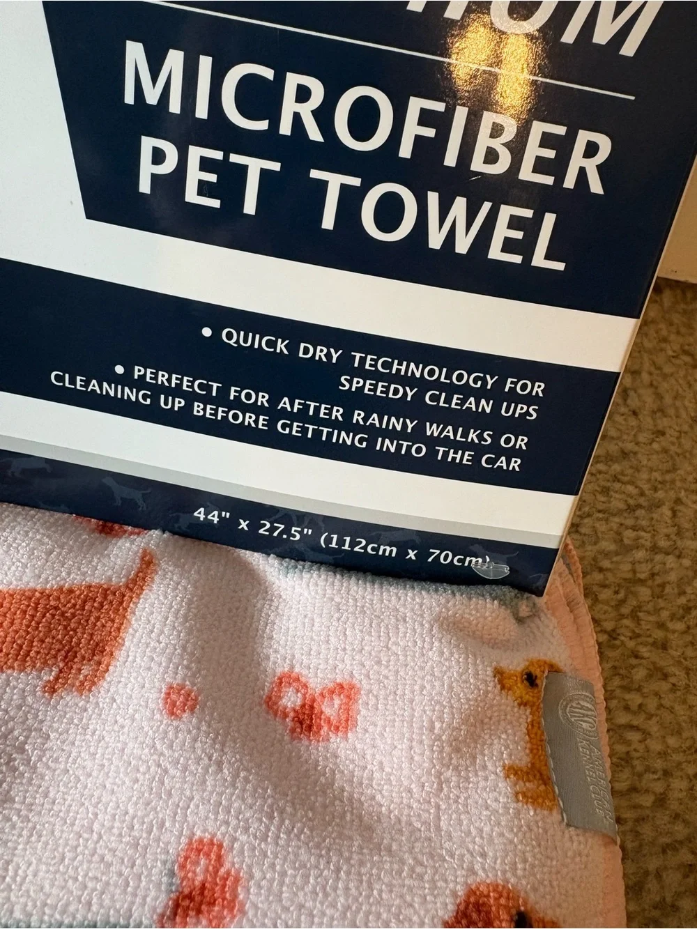 American Kennel Club Pink Dachshund Microfiber Pet Towel - 2 Pack